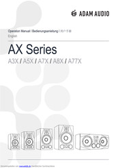 ADAM Audio AX Series Bedienungsanleitung