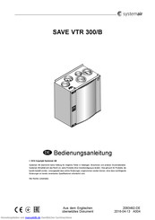 SystemAir SAVE VTR 300/B Bedienungsanleitung