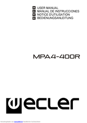 Ecler MPA4-400R Bedienungsanleitung