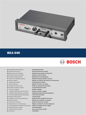 Bosch BEA 040 Originalbetriebsanleitung