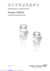 Endress+Hauser Prosonic T FMU30 Beschreibung Der Gerätefunktionen