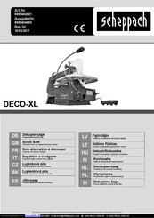 Scheppach DECO-XL Originalbetriebsanweisung