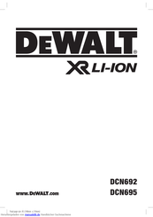 DeWalt DCN695 Übersetzt Von Den Originalanweisungen