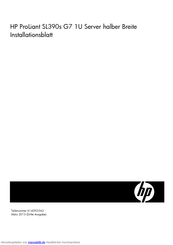 HP ProLiant SL390s G7 4U Installationsblatt