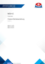 MAHA PITFORCE MGH-E 14.5/75 Originalbetriebsanleitung