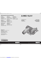 BTI A-HKS 10,8 V Originalbetriebsanleitung