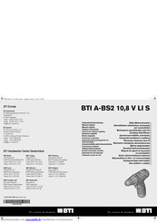 BTI BTI A-S2 10,8V LI S Originalbetriebsanleitung