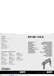 BTI BTI SB 1100 E Originalbetriebsanleitung