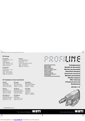 BTI PROFILINE SH 11 E Originalbetriebsanleitung