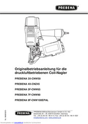 Prebena SLIDER 7F-CNW90 Originalbetriebsanleitung