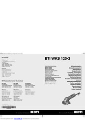 BTI BTI WKS 125-2 Originalbetriebsanleitung