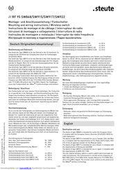 .steute SW868 Montage- Und Anschlussanleitung