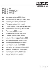 Miele professional DOS G 80 Montageanweisung