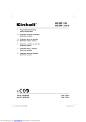 EINHELL GE-EM 1233 Originalbetriebsanleitung