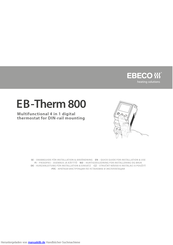 EBECO EB-Therm 800 Kurzanleitung Für Installation