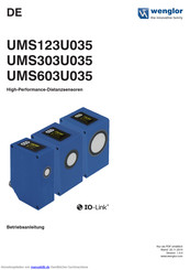 Wenglor UMS123U035 Betriebsanleitung