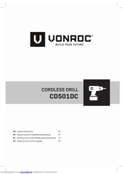 VONROC CD501DC Übersetzung Der Originalbetriebsanleitung