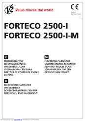 V2 FORTECO 2500-I-M Bedienungsanleitung