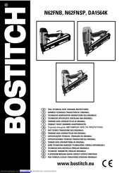 Bostitch DA1564K Sicherheits- Und Bedienungsanleitung