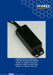 Hidrex RSST14110 UNI Hersteller-Einbau-Anleitung