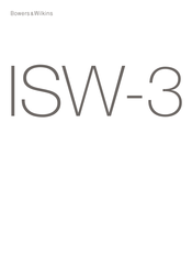 Bowers & Wilkins ISW-3 Anleitung