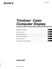 Sony Trinitron CPD-E100P Bedienungsanleitung