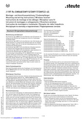 .steute SW868 Montage- Und Anschlussanleitung