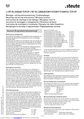 .steute SW868 Montage- Und Anschlussanleitung
