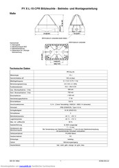 Pfannenberg PY X-L-15-CPR Betriebs- Und Montageanleitung