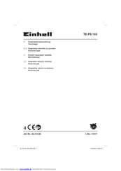 EINHELL TE-PS 165 Originalbetriebsanleitung