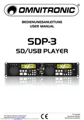 Omnitronic SDP-3 Bedienungsanleitung