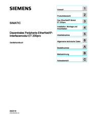 Siemens SIMATIC ET 200pro Gerätehandbuch