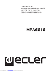 Ecler MPAGE16 Bedienungsanleitung