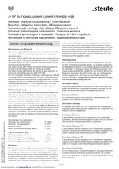 .steute SW868 Montage- Und Anschlussanleitung