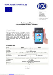 PCE Instruments FMW-B Bedienungsanleitung