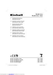 EINHELL TE-CD 18 Li Originalbetriebsanleitung