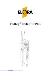 Elora Testboy Profi LED Plus Bedienungsanleitung