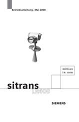 Siemens SITRANS LR 400 Betriebsanleitung