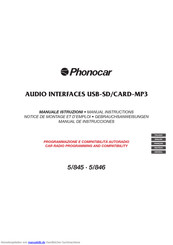Phonocar 5/854 Gebrauchsanweisungen