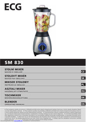 ECG SM 830 Bedienungsanleitung