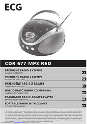 ECG CDR 677 MP3 RED Bedienungsanleitung