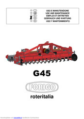 FORIGO G45 Gebrauch Und Wartung