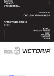 Victoria E-RAD S-PEDELEC Betriebsanleitung