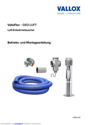 Vallox ValloFlex - GEO LUFT Betriebs- Und Montageanleitung