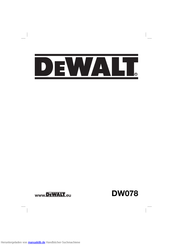 Dewalt DW078 Übersetzt Von Den Originalanweisungen