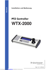 Dallmeier electronic WTX-2000 Installation Und Bedienung