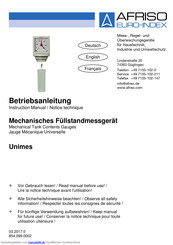 afriso Unimes Betriebsanleitung