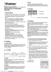 Kübler 903 Bedienungsanleitung