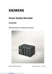 Siemens SICAM Q80 Betriebsanleitung