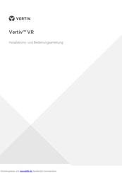 Vertiv VR3157TAA Installations- Und Bedienungsanleitungen